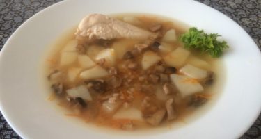 ПП-суп с гречкой и грибами